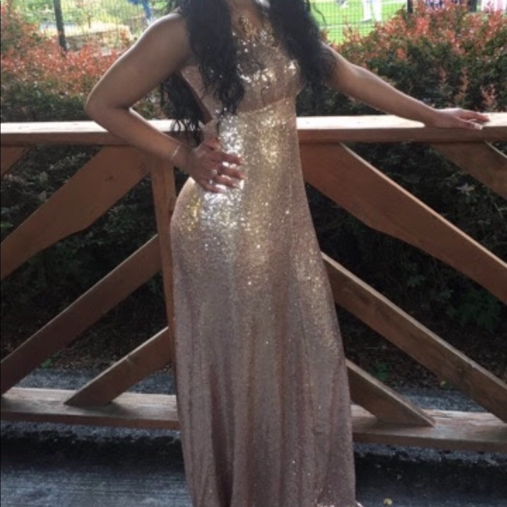 Rose Gold Sequin Dress